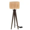 Maeve, Lampe De Table Avec Abat-Jour, Bois Et Raphia