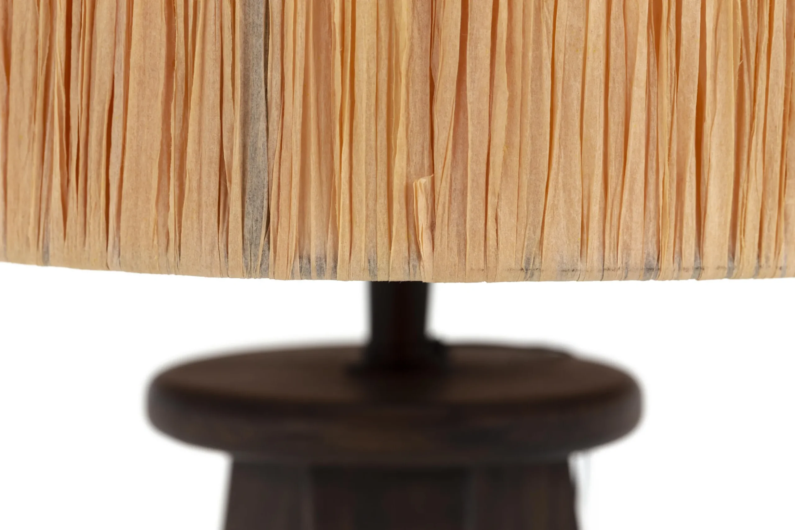 Maeve, Lampe De Table Avec Abat-Jour, Bois Et Raphia