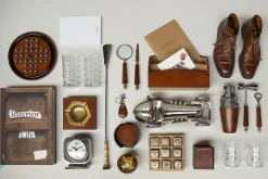 Manhattan, Cendrier, Cuir Marron