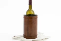 Manhattan, Porte-Bouteille, Cuir Marron