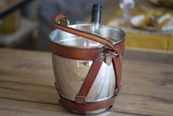 Manhattan, Refroidisseur A Vin, Poignee En Cuir Marron