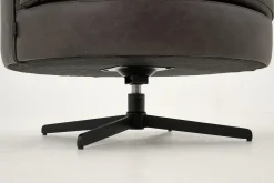 Marchetti, Fauteuil, Cuir Noir, Rotatif