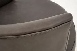 Marchetti, Fauteuil, Cuir Noir, Rotatif