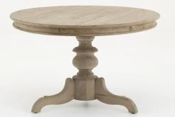 Milan, Table A Manger, Ronde, Bois Recycle, 120 Cm, Modele 2