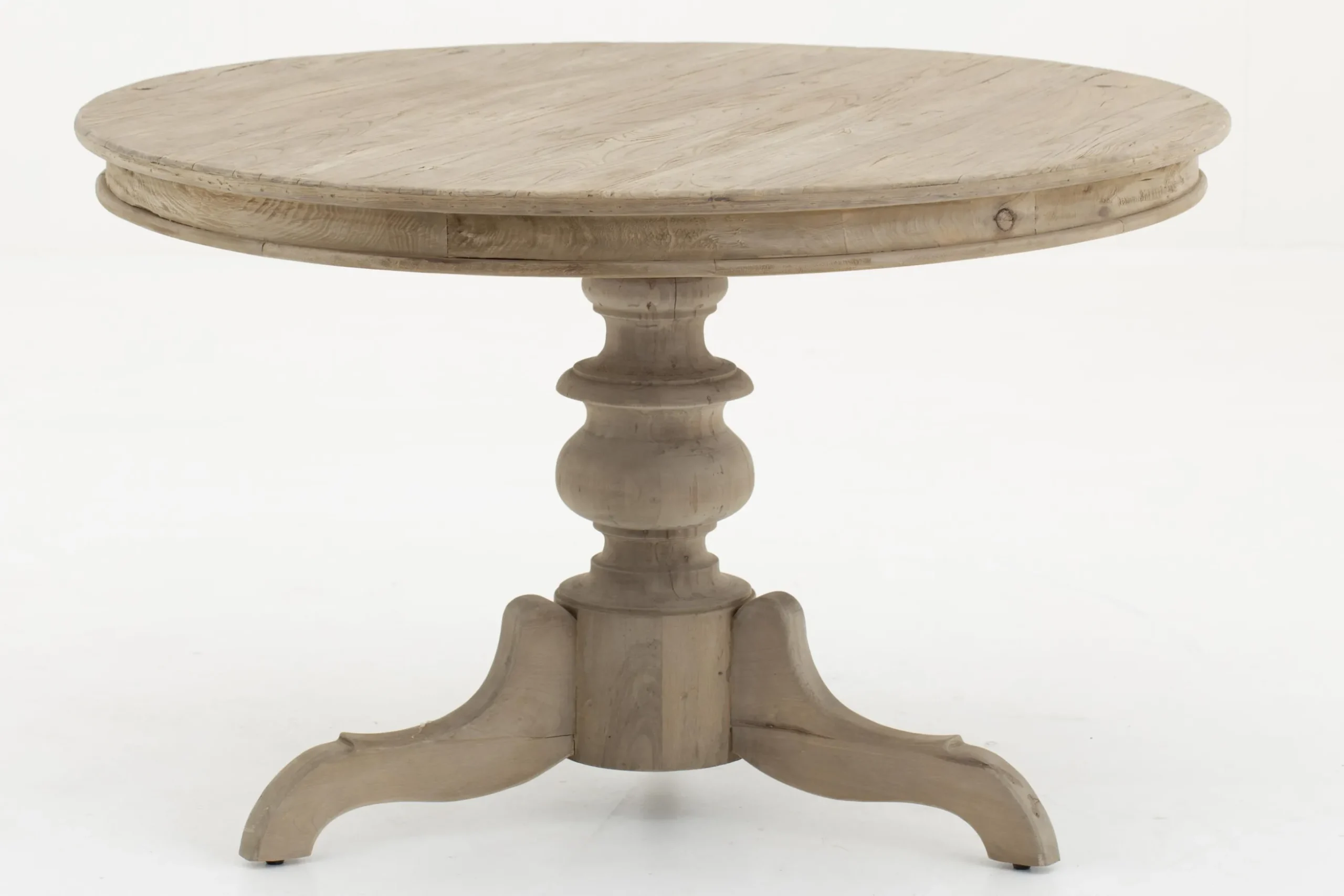 Milan, Table A Manger, Ronde, Bois Recycle, 120 Cm, Modele 2