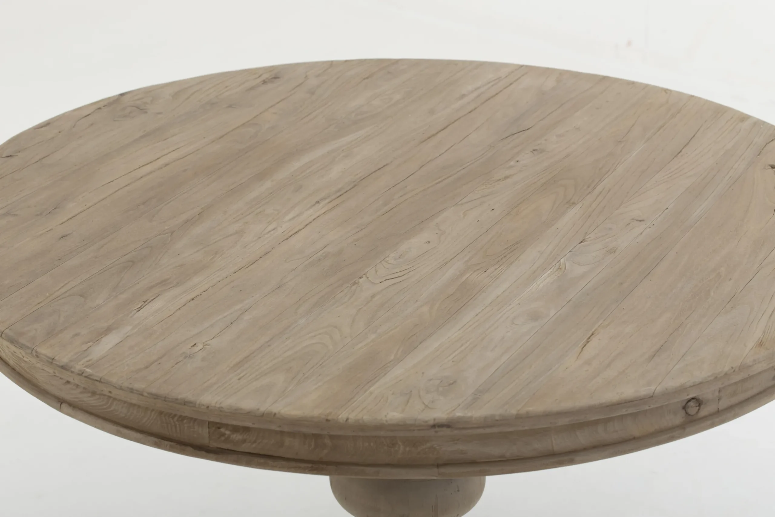 Milan, Table A Manger, Ronde, Bois Recycle, 120 Cm, Modele 2