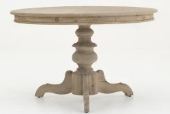 Milan, Table A Manger, Ronde, Bois Recycle, 120 Cm, Modele 2