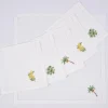 Mimosa, Serviette, Broderie, Lot De 6