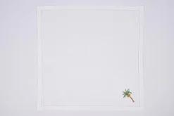 Mimosa, Serviette, Broderie, Lot De 6