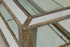 Mitchell, Table Basse, Rectangulaire, Verre Miroir Et Bois, 160X80