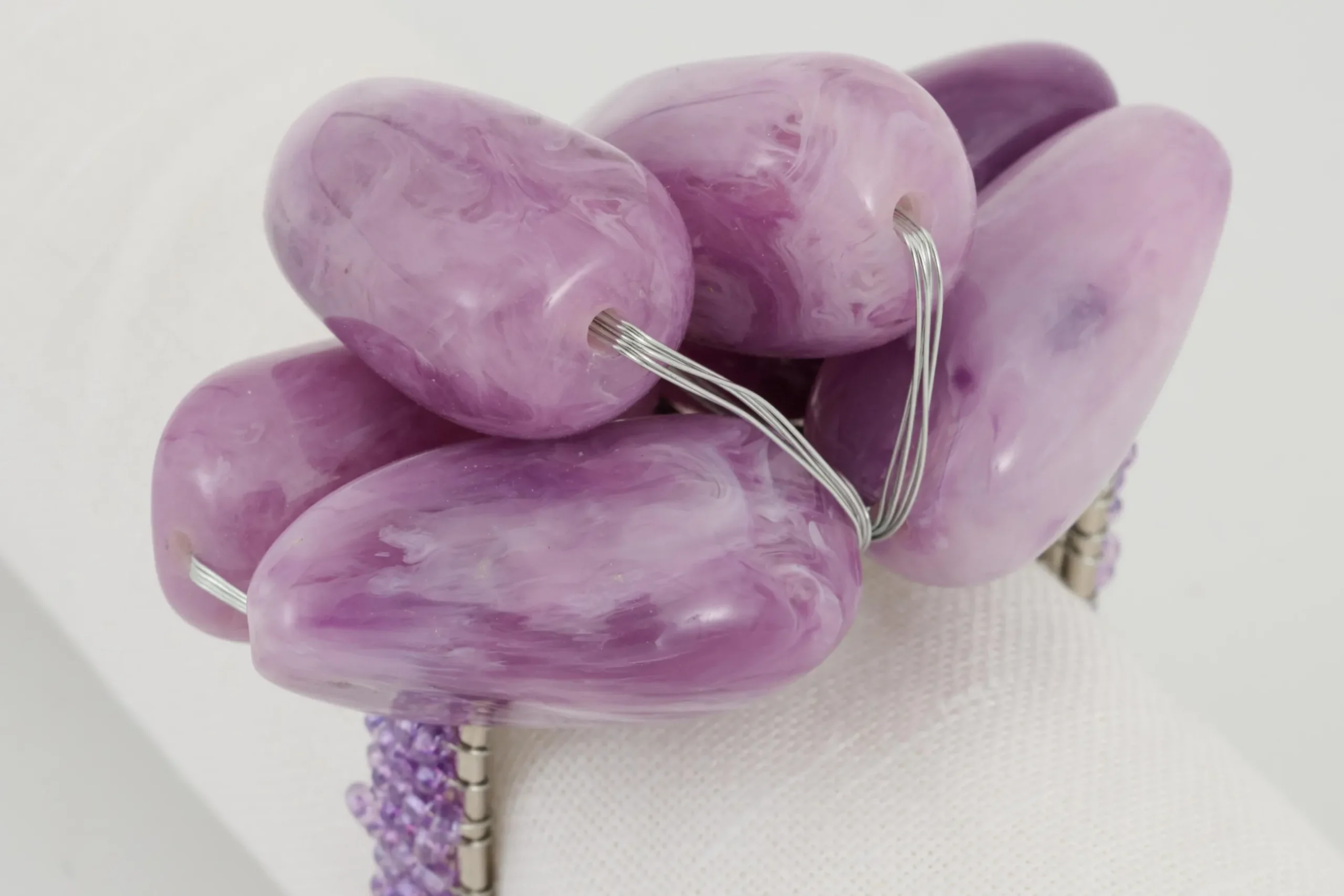 Naoh, Rond De Serviette, Perles, Violet