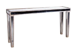 Naxos, Table Console, Miroir Verre Et Bois