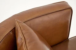 Nelia, Fauteuil, Cuir Cognoac, Rotatif