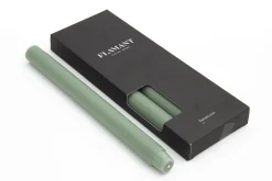 Nell, Bougie De Table, Couleur Vert Olive, Lot De 4