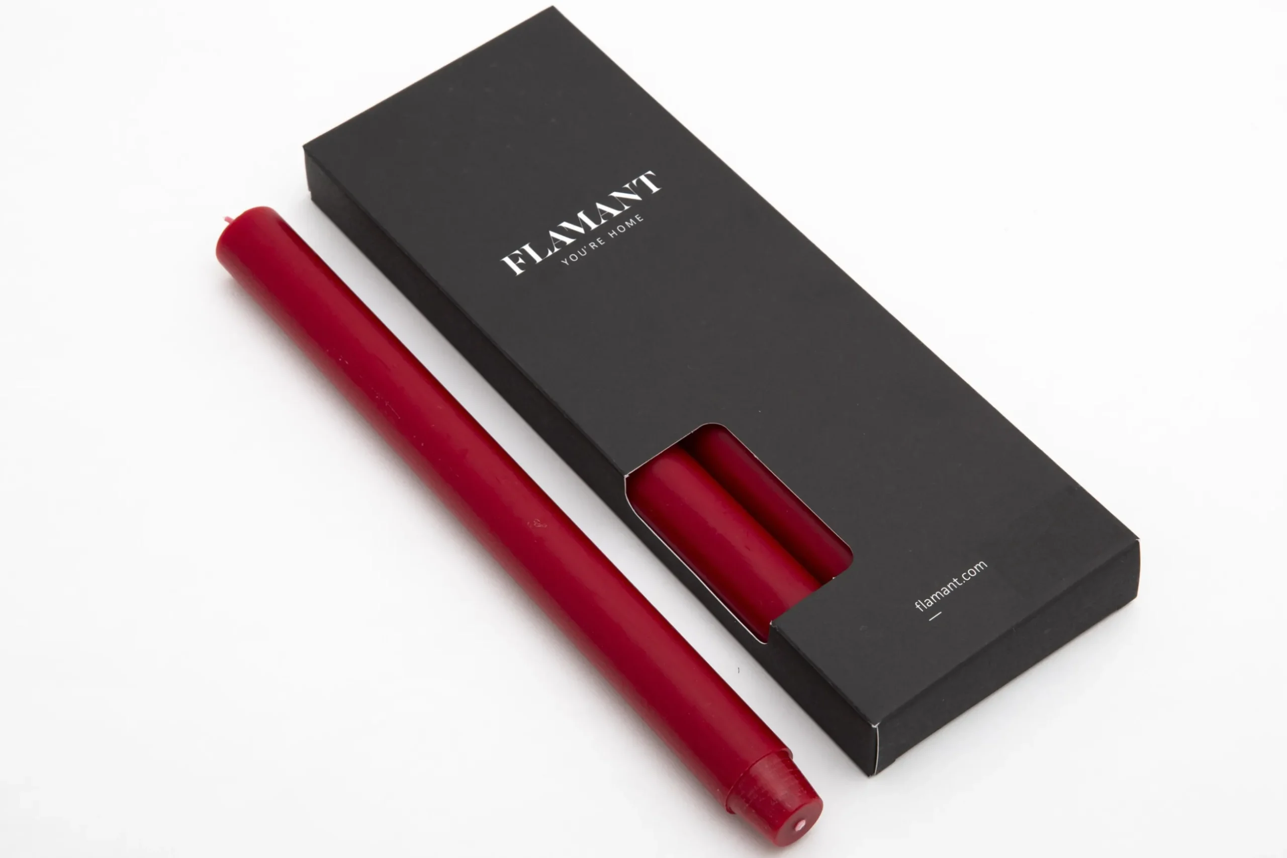 Nell, Bougie De Table, Couleur Rouge, Lot De 4