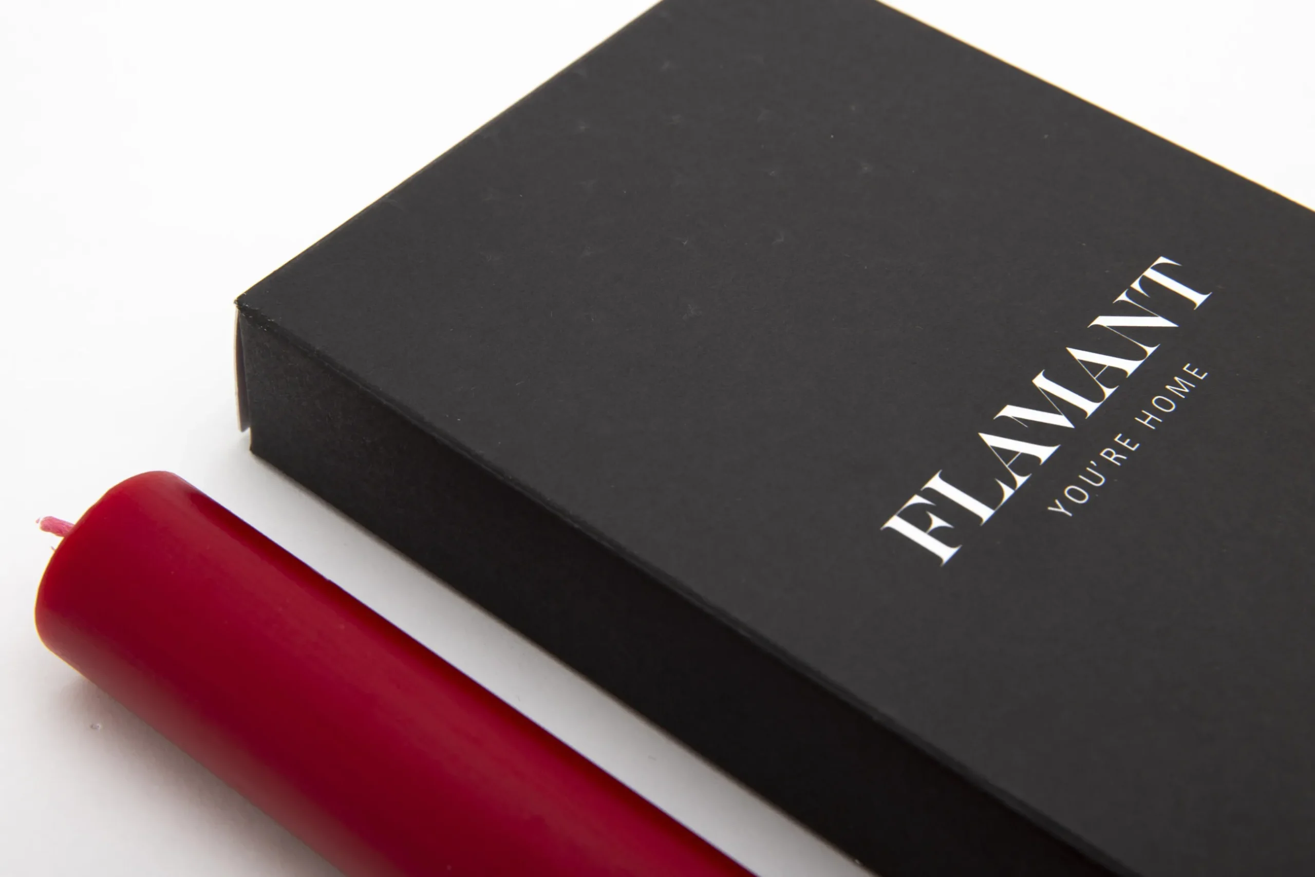 Nell, Bougie De Table, Couleur Rouge, Lot De 4