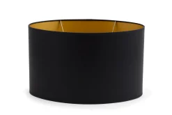 Ovale, Abat-Jour, Noir Et Or, Ovale, 35 Cm