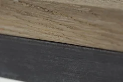 Rendus, Table De Bistrot, Chene Patine Et Fer, 80 Cm