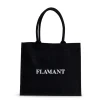 Shopper Flamant, Sac Shopping, Jute, Noir