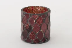 Temples, Photophore, Verre, Rouge, S