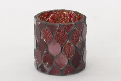 Temples, Photophore, Verre, Rouge, S