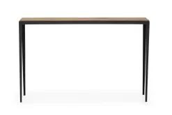 Thibaut, Table Console, Bois Et Metal