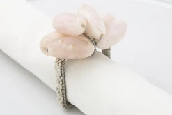 Tina, Rond De Serviette, Perles, Blanc