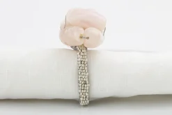 Tina, Rond De Serviette, Perles, Blanc