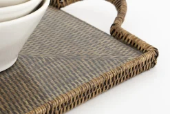 Togo, Plateau, Rectangulaire, Avec Verre, Reed