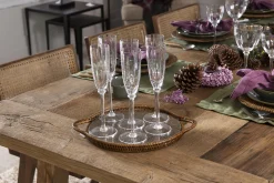 Togo, Plateau, Rond, Avec Verre, Reed