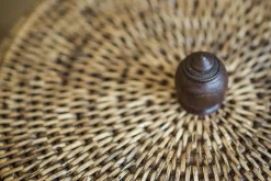 Togo, Poubelle, Avec Couvercle, Roseau