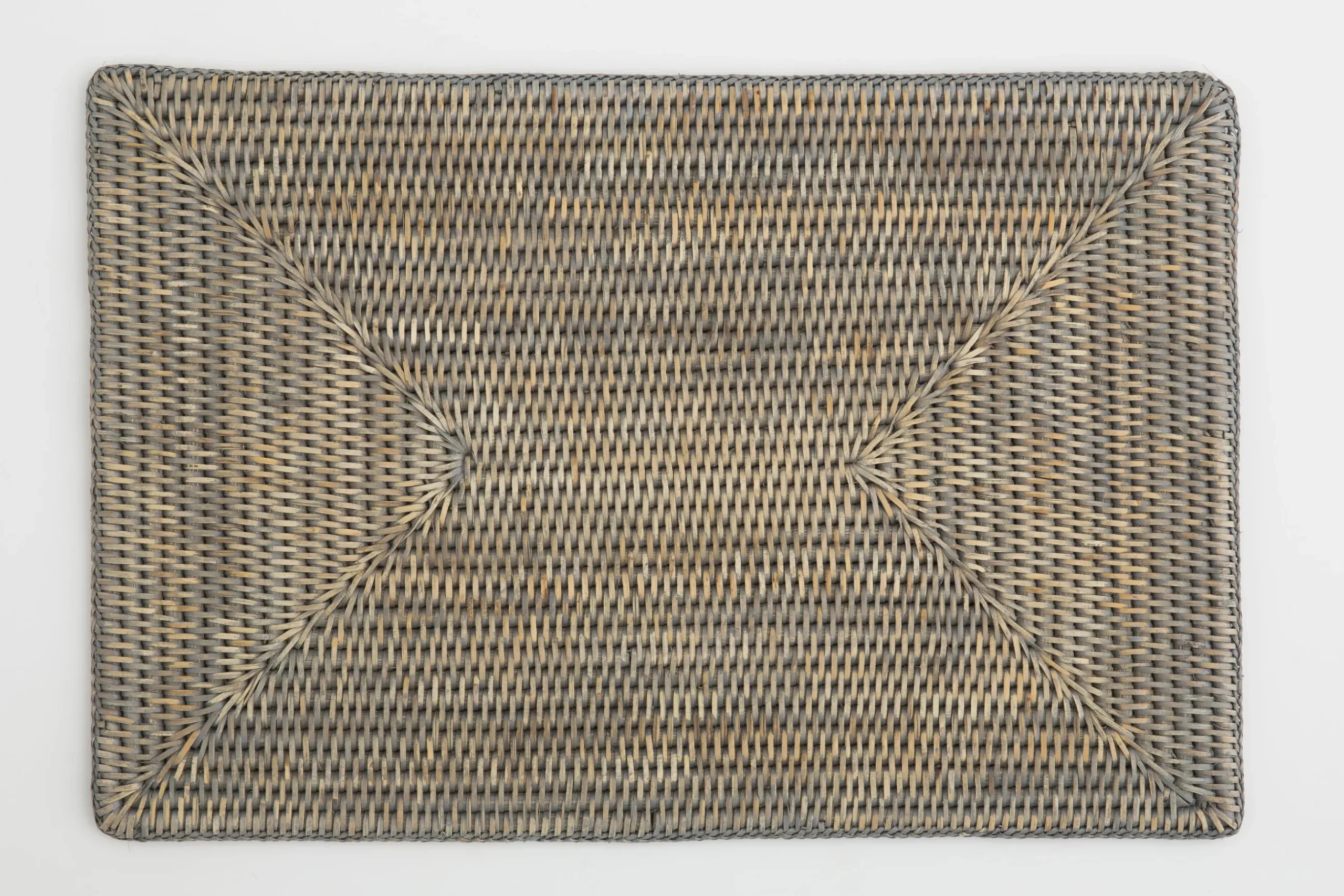 Togo, Set De Table, Roseau, Gris, Rectangulaire