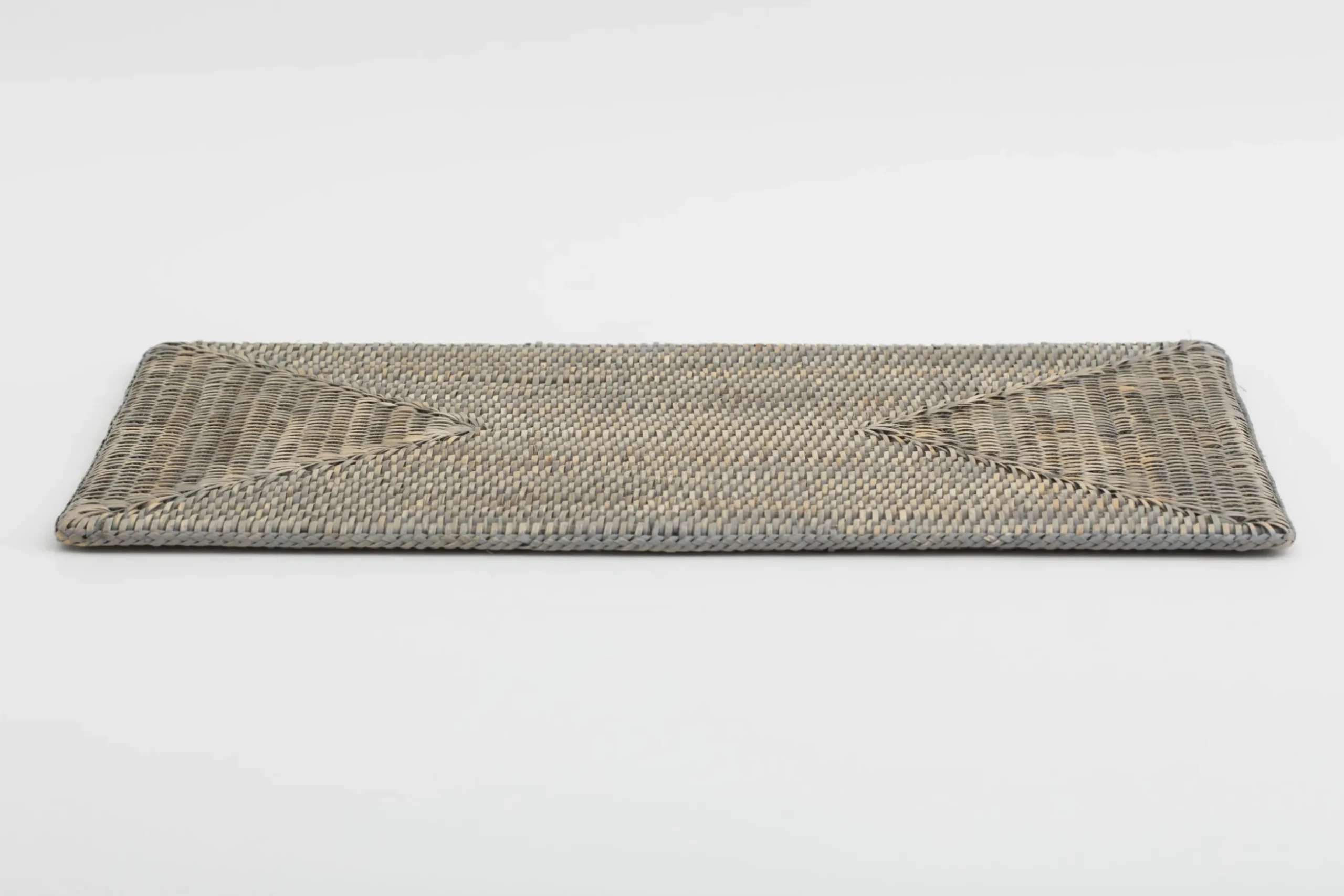 Togo, Set De Table, Roseau, Gris, Rectangulaire