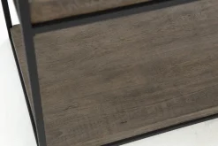 Urban, Rack, Chene Et Metal, Marron Fonce