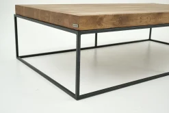 Urban, Table Basse, Chene Et Metal, Marron Clair