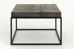 Urban, Table D'Appoint, Chene Et Metal, Marron Fonce