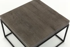 Urban, Table D'Appoint, Chene Et Metal, Marron Fonce