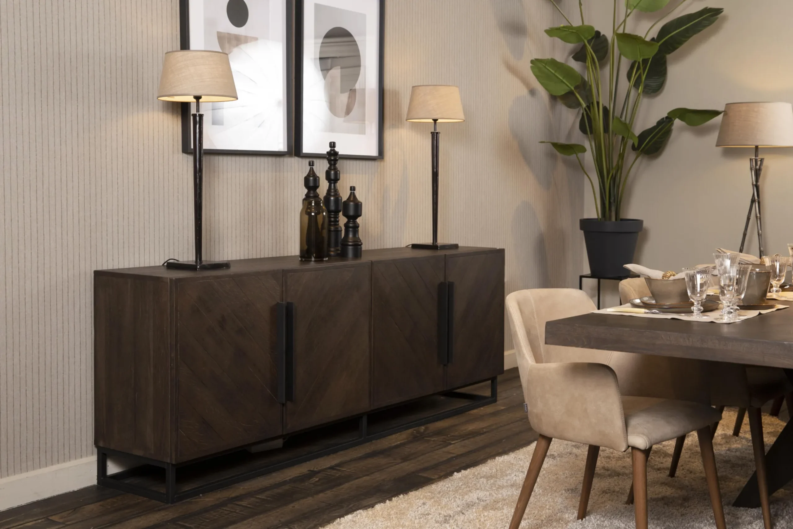 Woodsen, Deco, Bois, Noir, L